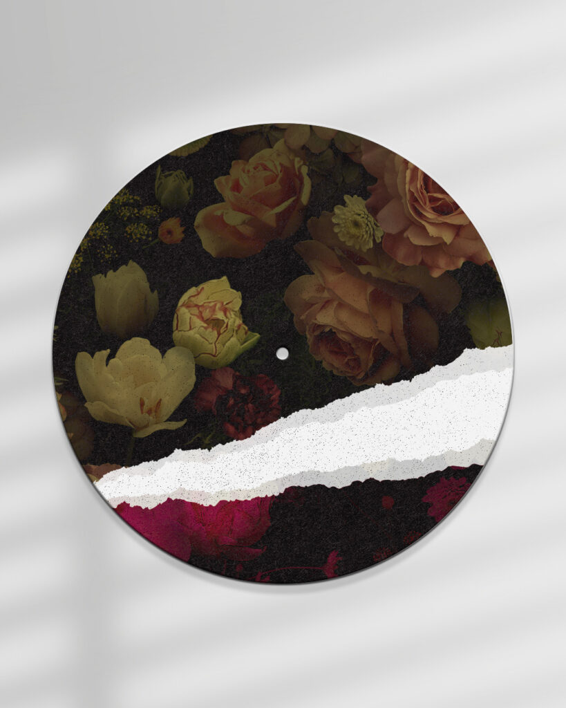 Division - Joy Division Slipmat, inspired by Love Will Tear Us Apart, 16oz felt sublimation printed turntable mat