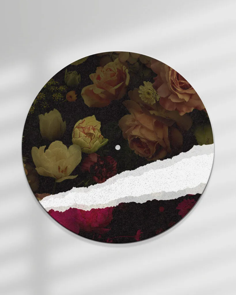 Division - Joy Division Slipmat, inspired by Love Will Tear Us Apart, 16oz felt sublimation printed turntable mat