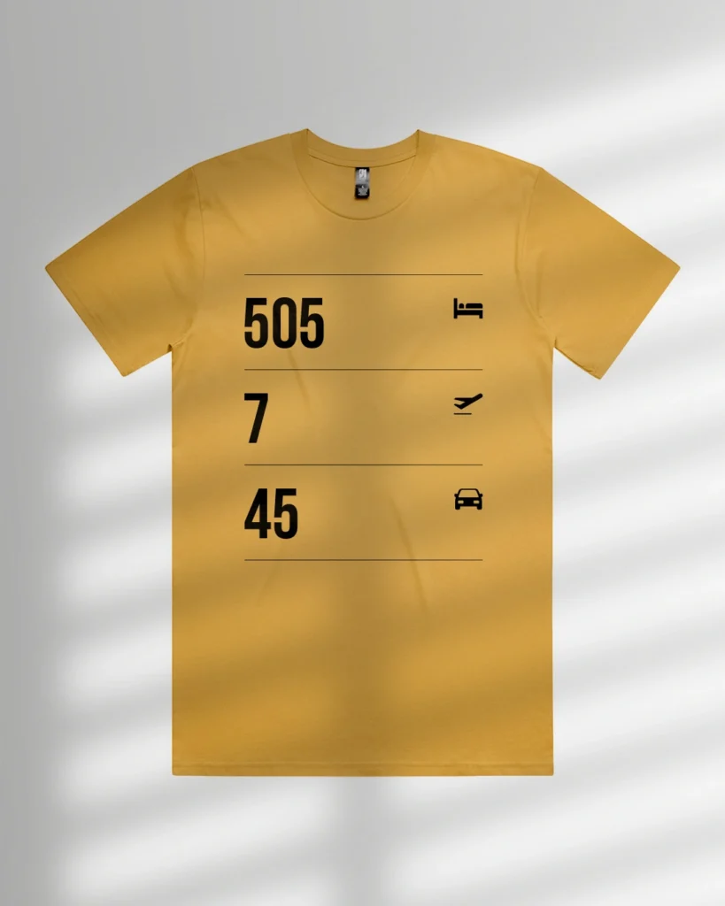 505 Arctic Monkeys T-Shirt, premium 220gsm 100% cotton T-Shirt, Yellow Colour