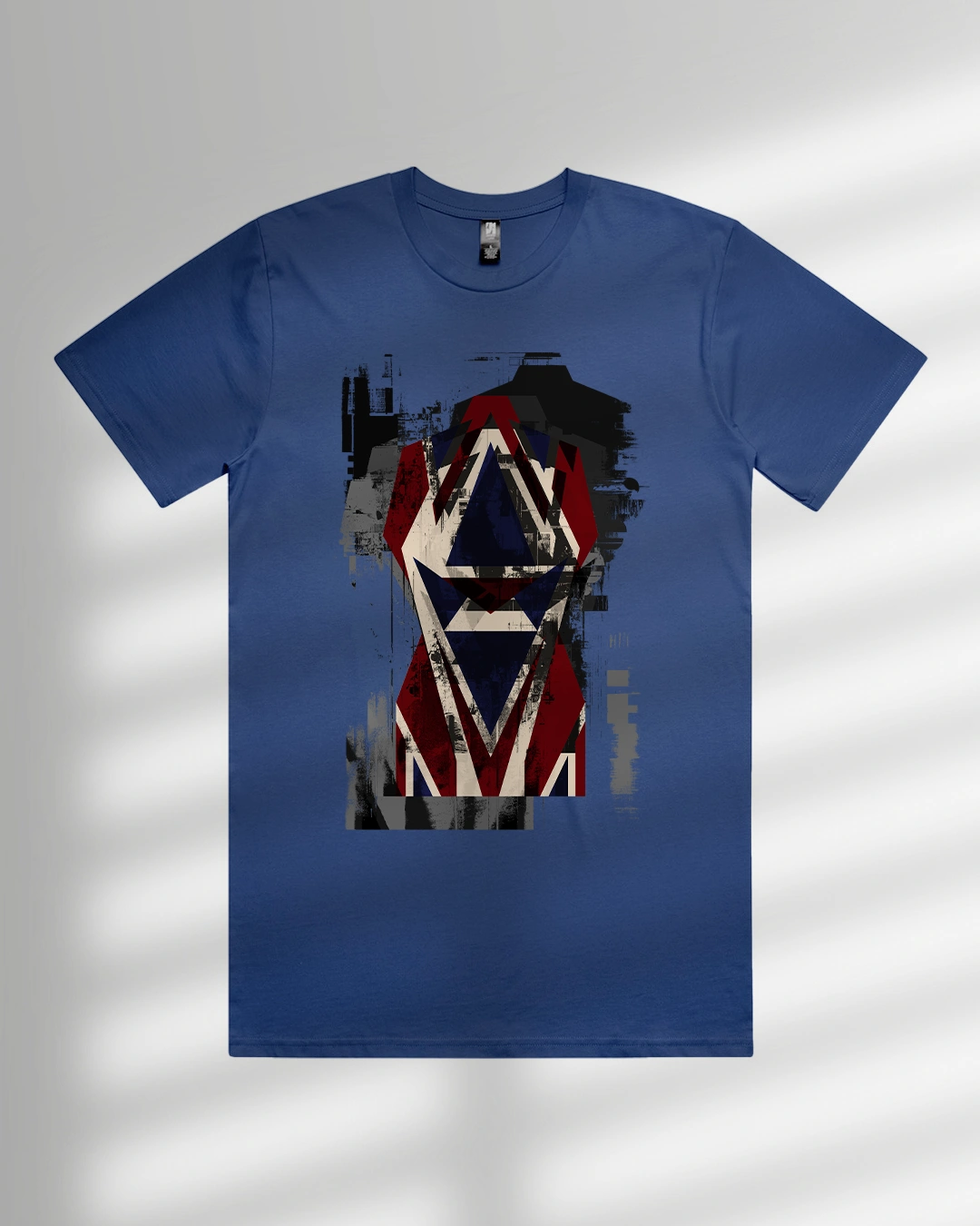 Earthling David Bowie T-Shirt T-Shirt, premium 220gsm 100% cotton T-Shirt, Bright Royal Blue Colour