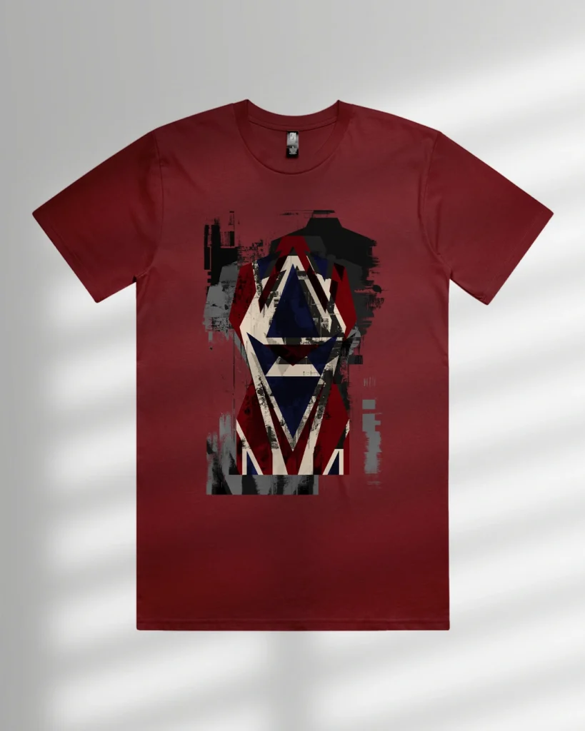Earthling David Bowie T-Shirt T-Shirt, premium 220gsm 100% cotton T-Shirt, Cardinal Red Colour